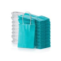 Saco de papel AWELL Mini Turquoise Blue 50 Counts 6x11x6cm