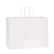 Saco de papel Dream Kraft 16x6x12in 50 unidades com alças brancas
