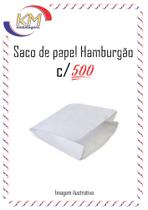 Saco de papel hamburgão c/500 unid. - 14x14cm - lanche, saquinho de papel, hamburguer (739)