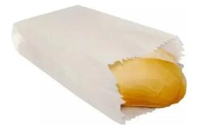 Saco de papel kraft branco 1 kg p/ pao salgados c/ 500 un