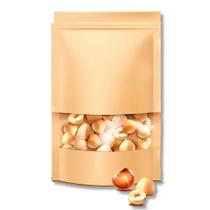 Saco de Papel Kraft com Visor Stand Up Pouch Zip 10x15cm - Hermético Fosco p Fora Impermeável p dentro - 10 un - Rizzo Saco de Papel Kraft com Visor Stand Up Pouch Zip 10x15cm - Hermético Fosco p Fora Impermeável p dentro - 10 un - Rizzo