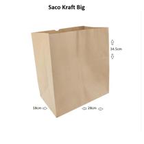 Saco de Papel Kraft Delivery Big 200 unidades 34.5x28x18