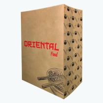 Saco De Papel Kraft Delivery Oriental Tamanho G Pacote Com 50und - Pluma