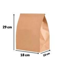 Saco de papel kraft liso delivery p 5kg 29x18x10 cm com 100 unid - chiara