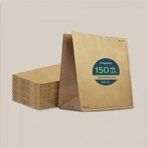 Saco de Papel Kraft Liso para Delivery - 31x41x15,5cm - Pacote com 150 Unidades