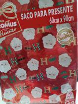 Saco de Presente 60x90 Metalizado Natal c/3 + laços