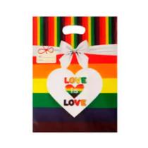 Saco de Presente Arco Iris Love Is Love 30X40CM Alianca Saco de Presente Arco Iris Love Is Love 30X40CM Alianca