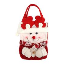 Saco de presente Christmas Reindeer Apple com alça de capuz tricotado 44 cm