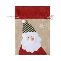 Saco De Presente De Natal Reutilizável Em Linho Com Cordão, Armazenamento De Doces Com Tema De Saco De Presente De Natal Reutilizável Em Linho Com Cordão, Armazenamento De Doces Com Tema De