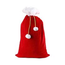 Saco De Presente De Veludo Extra Grande Com Cordão Para O Natal