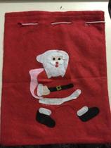Saco De Presente Em Feltro - Papai Noel - Embrulho De Natal Saco De Presente Em Feltro - Papai Noel - Embrulho De Natal