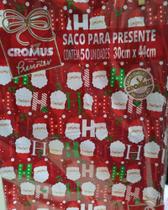 Saco de Presente Natal 30x44 c/50 Sortido + Laços
