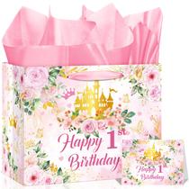 Saco de Presente Neptniopllab 1º Aniversário Princesa Rosa Saco de Presente Neptniopllab 1º Aniversário Princesa Rosa