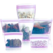 Saco de silicone reutilizável para recipientes de alimentos Xomoo, conjunto de 6 unidades