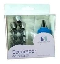 Saco Decorador Confeiteiro Profissional 12 Bicos Inox Bolo Saco Decorador Confeiteiro Profissional 12 Bicos Inox Bolo