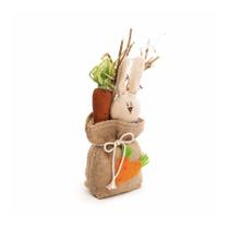Saco Decorativo com Cenoura e coelho - Terracota - 1 unidade - Cromus Páscoa - Rizzo