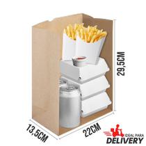 Saco Delivery Kraft - 22x13,5x29,5cm - 50 unidades - Ref 5799 - WMA