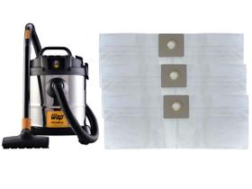 Saco Descartável Aspirador Pó Wap Gtw Inox 12 Com 3 Unidades