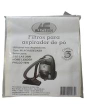 SACO DESCARTÁVEL PARA ASPIRADOR DE PÓ BLACK&DECKER * Contém 3 unidades