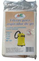 SACO DESCARTÁVEL PARA ASPIRADOR DE PÓ KARCHER * 2103 * 2104 * 2501 * NT 181 * Contém 3 unidades