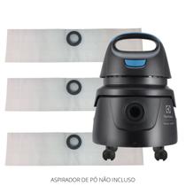 Saco do Aspirador de Pó Electrolux Descartável Hidrolux AWD01 Refil Compatível Eletrolux com 03 Unid.