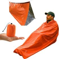 Saco Dormir Emergência Térmico Manta Camping Bolsa Portátil Cobertor Acampamento Descanso Colchonete
