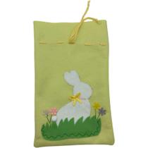 Saco em feltro Amarelo - Páscoa - 1 unidade - Rizzo