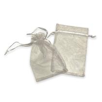 Saco Embalagem Organza Branco 10x15cm 50 unds - Bazar