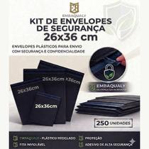 Saco Envelope Plástico Kit com 250 UNI Tamanho:26x36CM