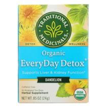 Saco Everyday Detox Dandelion 16 da Traditional Medicinals (pacote com 4)