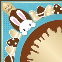 Saco Express 49x49cm para Ovos de 750g a 1kg - Chocopascoa Turquesa - 05 unidades - Cromus Páscoa - Rizzo Embalagens