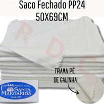 Saco Fechado Alvejado Pé de Galinha PP24 50cm x 70cm - Santa Margarida