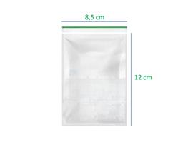 Saco Fecho Zip 7x10cm Hermético Transparente Vabene Com 100 Unidades