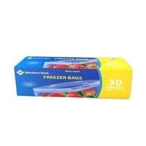 Saco Freezer Bags Fecho Duplo Médio 17,7x19,5cm Caixa 30un