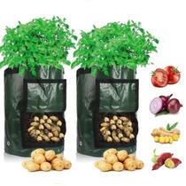 Saco Grande Para Cultivo De Batatas Em Jardim, Vaso De Plantio De Vegetais Em Tecido PE Espessado