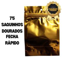 Saco Hermético Metalizado C/ Visor 9x15cm Dourado C/ 75pcs - Dourado