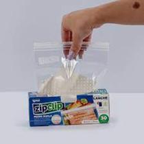 Saco hermetico tuut fecho duplo higienico p lanche e alimentos 18x17,5cm c/20und