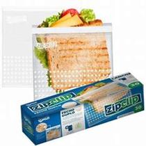 Saco hermetico tuut fecho duplo higienico p lanche e alimentos 18x17,5cm c/20und