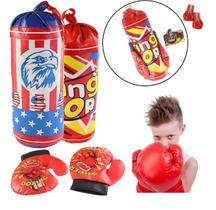 Saco Infantil de Pancada Treinamento Criança Boxe com Luvas