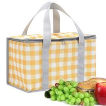 Saco isolado Lchkrep Piquenique Impermeável 24L Amarelo