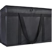 Saco isolado para entrega de alimentos Bodaon XX-Large reutilizável preto