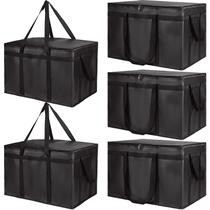 Saco isolado para entrega de alimentos Bodaon XXX-Large Black 79L