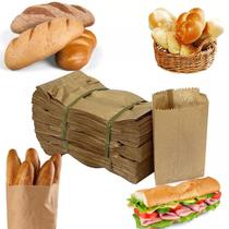 Saco Kraft 1kg Liso 26x9cm 100 Unidades Sem desenho Primeira Linha Para Pão, Lanches, etc