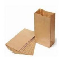 Saco Kraft marrom com 03K Liso sem desenho com 100 unidades Saco Kraft marrom com 03K Liso sem desenho com 100 unidades