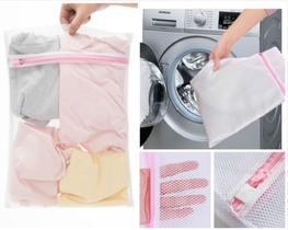 Saco Lavar Roupas Protetor De Lingerie Roupa Íntima Tecido Delicado Tela Papa Bolinha Máquina 40x50cm