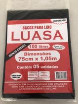 Saco lixo 100 litros luasa 10 pcts c/ 5 un. Saco lixo 100 litros luasa 10 pcts c/ 5 un.