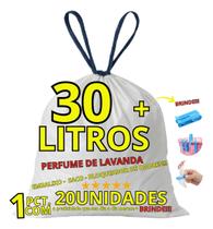 Saco Lixo 30l Elimina Odores Lavanda Com Alça 20 Und +brinde Saco Lixo 30l Elimina Odores Lavanda Com Alça 20 Und +brinde