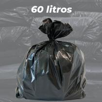 Saco lixo 60 litros fardo com 100 unidades reforcado