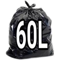 Saco lixo 60 litros fardo com 100 unidades reforcado