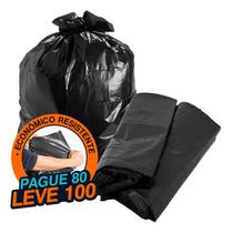 Saco Lixo 60l Litros Preto Resistente 100 Unidades Com Reforço Saco Lixo 60l Litros Preto Resistente 100 Unidades Com Reforço